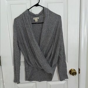 Banana Republic Heather Gray Cowl Neck Sweater